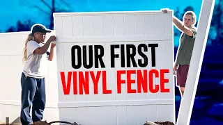 OUR FIRST VINYL FENCE - LOWES HOME DEPOT