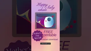 FREE Digital Download - Cute Baby Whale