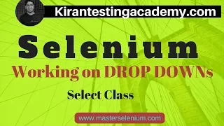 How to handle drop downs in selenium Select class to work with Drop downs in Selenium