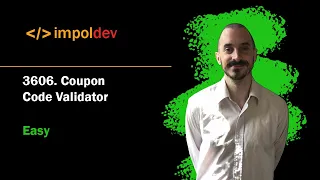 Coupon Code Validator LeetCode 3606 - Python