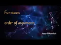 Order of arguments in python functions
