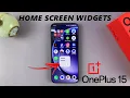 How To Add Widgets To Home Screen On OnePlus 15