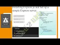 Module 4 Part 3 - How to Code using ExpressJs in VS Code Full Stack Development BIS601