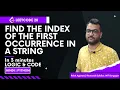 LeetCode 28 - Find the Index of the First Occurrence in a String Python Code Explained in Hindi