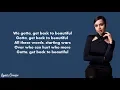 Lagu Sophia carson - back to beautiful (lyrics)