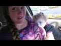 Breastfeeding a tired Toddler in the car use double shirt for successful public breastfeeding