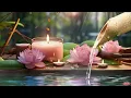 Pink Lotus Candle Spa — Relaxing Bamboo Fountain & Butterflies for Deep Meditation & Sleep