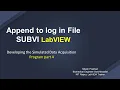Append to log in file Developing the Simulated Data Acquisition Program part 4