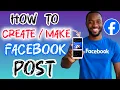 How to create a Facebook post on mobile | How to make a post on Facebook | create Facebook post