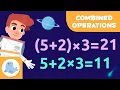 COMBINED OPERATIONS With and Without Parantheses Math for Kids