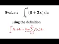 DEFINITION OF A DEFINITE INTEGRAL