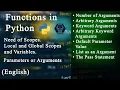 Functions in Python Local Global Scopes Variables Parameters or Arguments