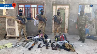 شاهد اعتقال ثلاثة مطلوبين ومصادرة أسلحة غير مرخصة ضمن عمليات نزع السلاح وفرض هيبة الدولة بالعراق 