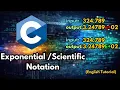 C Programming How to convert numbers to Exponential Scientific Notation English Tutorial