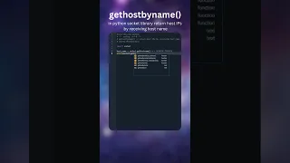 python socket - gethostbyname