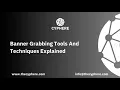 Banner grabbing tools and techniques explained Learn Ethical Hacking