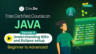 Eclipse IDE for Java Environment Setup Project Explorer Writing First Java Program - Episode 5