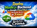 How Deploy Node js Backend on Google Cloud Run No Docker No CLI Directly from GitHub