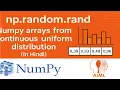 NumPy Lec 31 - Using np random rand