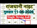 Rajdhani Night 2026 Thursday Super Strong Single Jodi Solution