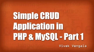 Simple CRUD Application in PHP MySQL - Part