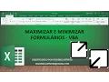 Maximizar Minimizar Redimensionar Userform Excel e VBA - 13