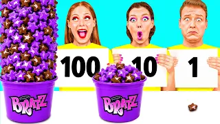100 खाद्य परतें चुनौती | रसोई के हैक्स और व्यंजन विधि Fun Teen