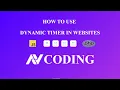 How To Show Dynamic Timer On Websites AV Coding