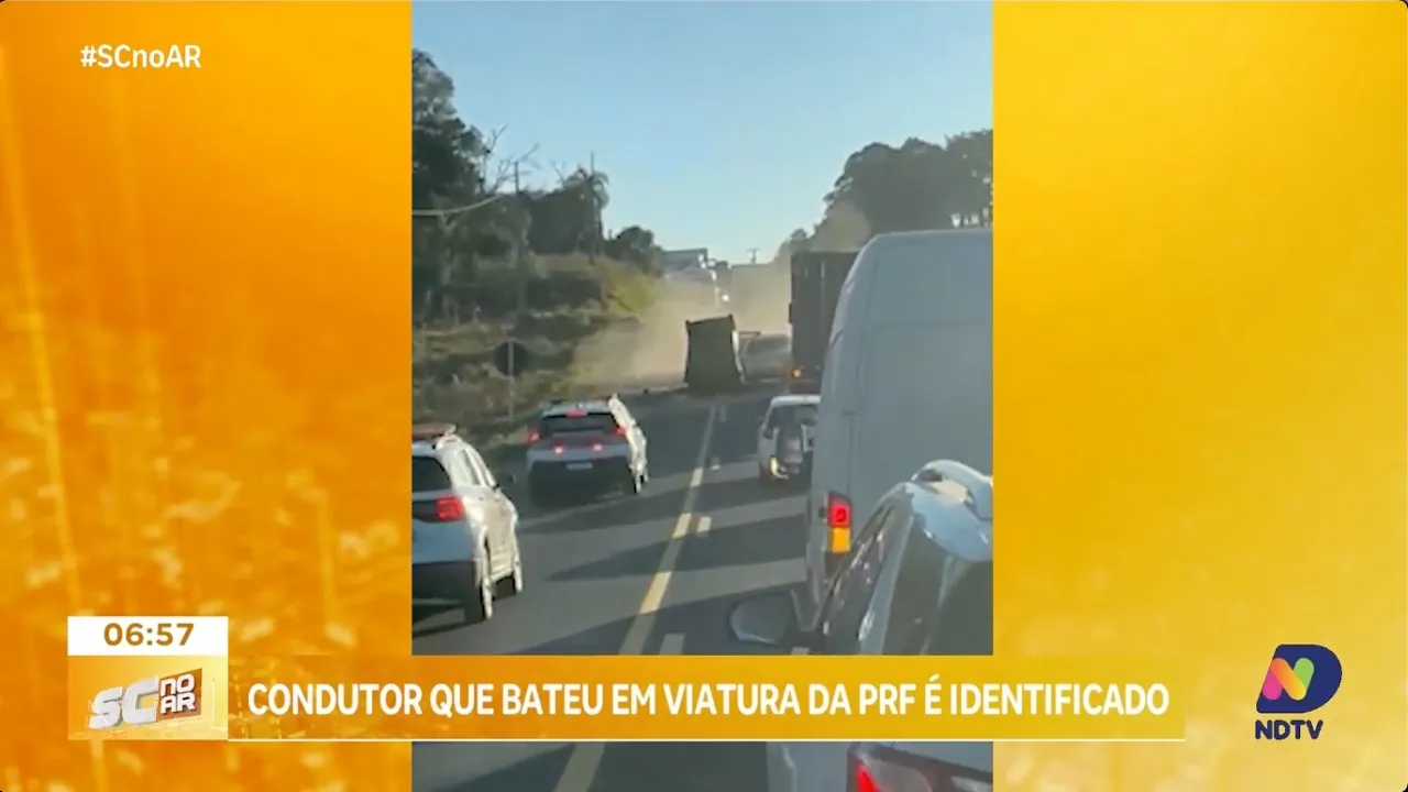 Condutor que bateu em viatura da PRF é identificado