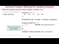 Java Streams Common Factory Methods