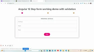 Angular 16 Step form working demo with validation
