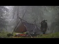 Download Lagu Dark and Gloomy Heavy Rain and : Rainstorm Camping - ASMR
