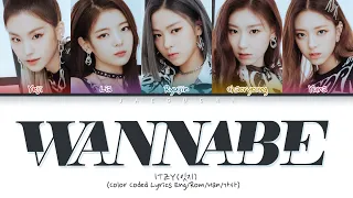 ITZY 있지 WANNABE Color Coded Lyrics Eng Rom Han 가사 