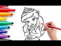 Baby Ariel Coloring Page Fun Easy Little Mermaid Disney Art