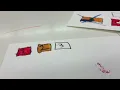 Coloring number squares 1-4