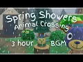 spring showers in animal crossing ft city folk rain for study focus BGM 3 hour