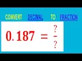 CONVERT DECIMAL 0 187 TO FRACTION