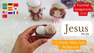 Jesus amigurumi, passo a passo crochê - Venda mais nesse Natal! Presépio mini toys crochet