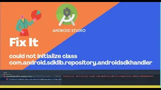 Error not initialize class sdklib repository androidsdkhandler Android Studio