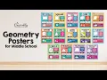 Revamp Your Classroom with 14 Vibrant Geometry Posters Perfect Middle School Math Decor