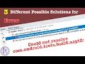 How to fix Could not resolve com android tools build aapt2 3 5 2 Error in Android Studio