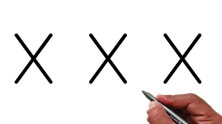 How to Draw a Beautiful Design from XXX Letter | Step-by-Step Art Tutorial