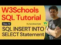 W3Schools SQL Tutorial Class 32 W3Schools SQL INSERT INTO SELECT Statement By Sandeep Dalal CSE