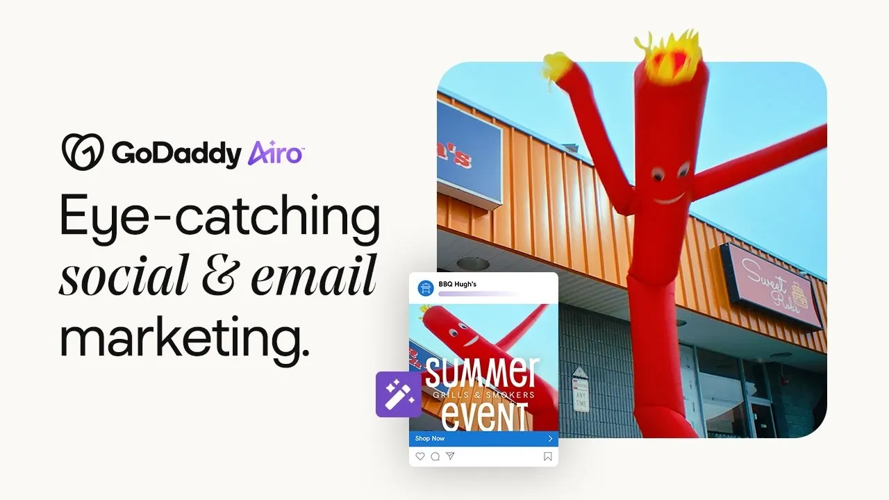 GoDaddy — GoDaddy Airo — AI Marketing Tools (YouTube video ad)