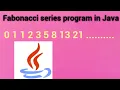 Fabonacci series program in Java for loop