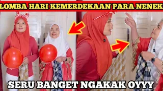 KESERUAN LOMBA DI HARI KEMERDEKAAN UNTUK PARA NENEK DONATUR‼️🤪😍