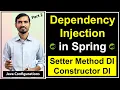 Dependency Injection Setter Method DI Constructor DI using Java Configuration in Spring Hindi