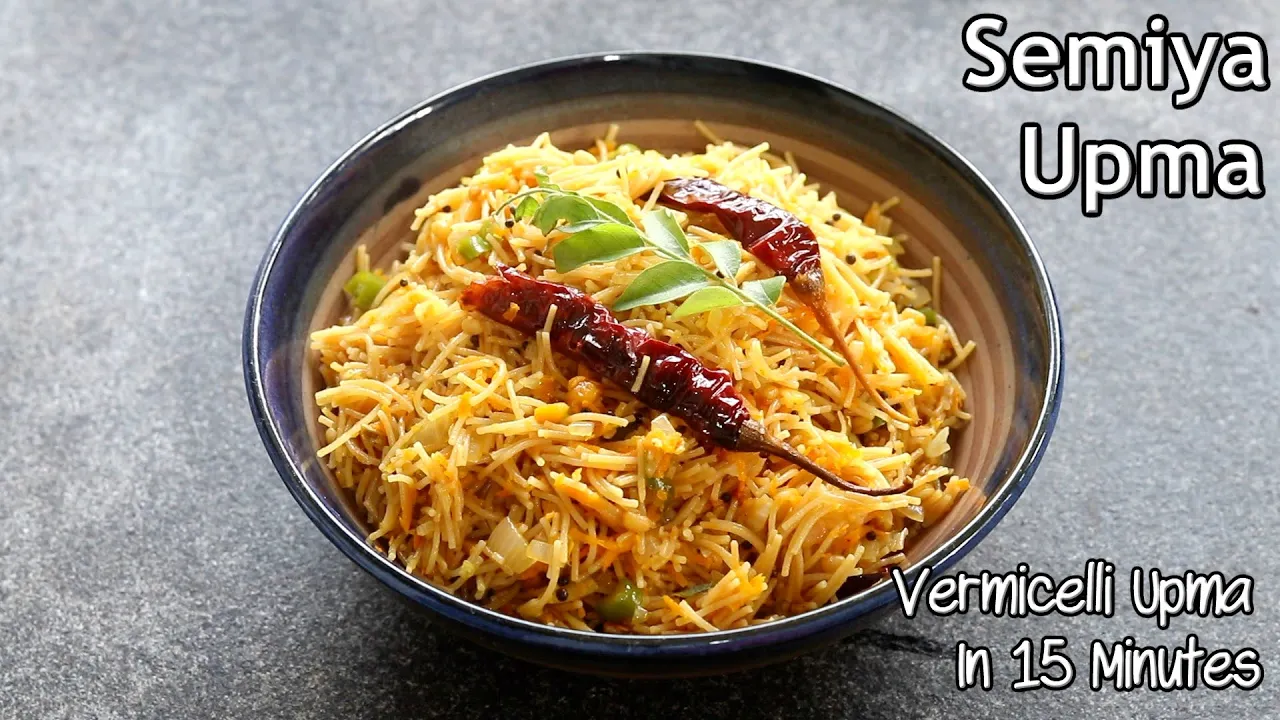 Semiya Upma Recipe - Vermicelli Upma Recipe In 15 Minutes - Vermicelli Recipes   Skinny Recipes