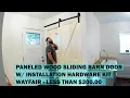 SMARTSTANDARD Paneled Wood Sliding Barn Door w Installation Hardware Kit Wayfair Less than 300 00