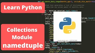 Python programming for beginners Collection Module and named tuple